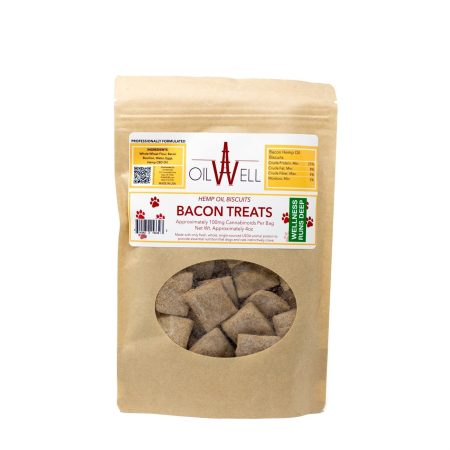 CBD Oil Bacon Dog Biscuits (4oz)