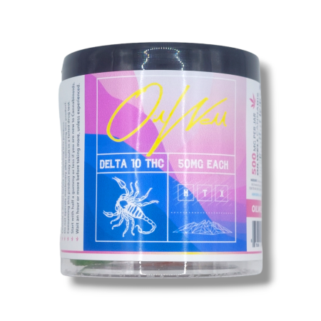 HANDMADE • SMALL-BATCH — 50mg Delta-10 THC Tropical Fruit Gummy Bears