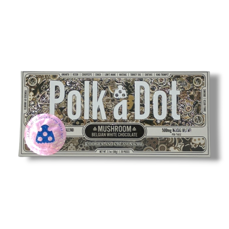 POLKA DOT (MUSCIMOL) AMANITA MUSCARIA MUSHROOM CHOCOLATE BAR – Cookies & Cream