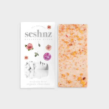 Seshnz Strawberry Milk Mushroom Blend Chocolate Bar