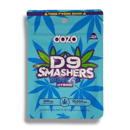 Dozo D9 Smashers Blue Razz Gummies – Ultra-Potent Hybrid Strain Edibles (500mg)