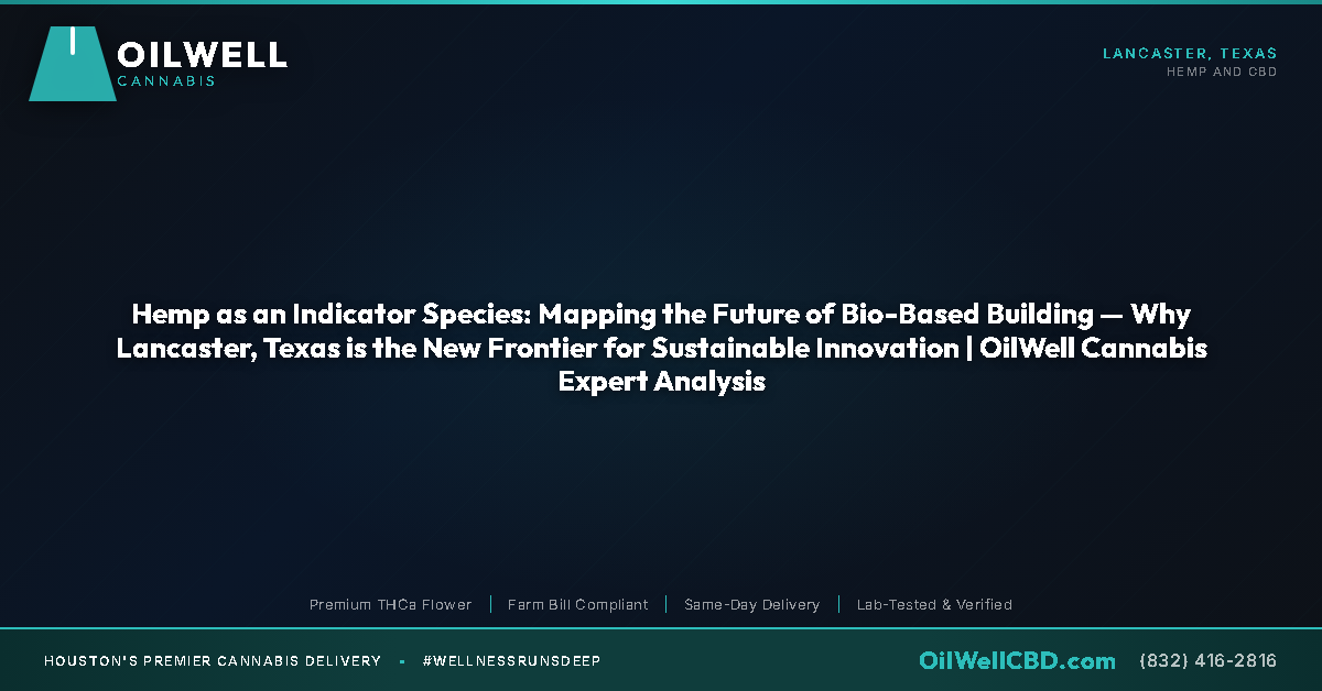 Hemp as an Indicator Species: Mapping the Future of Bio-Based Building — Why Lancaster, Texas is the New Frontier for Sustainable Innovation | OilWell Cannabis Expert Analysis - OilWell Cannabis