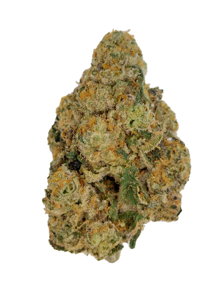 Alien OG indoor top-shelf THCa flower Houston same-day delivery, frosty OG-stacked buds