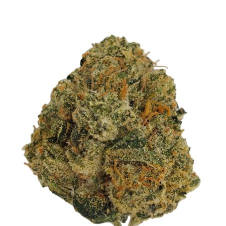 OG Kush THCa flower Houston same-day delivery, dense frosty grape-shaped indoor top-shelf hemp buds