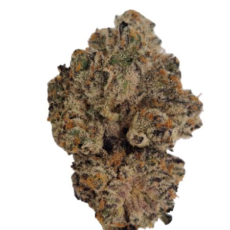 Sub Zero THCa flower Houston same-day delivery, frosty purple indoor top-shelf hemp bud